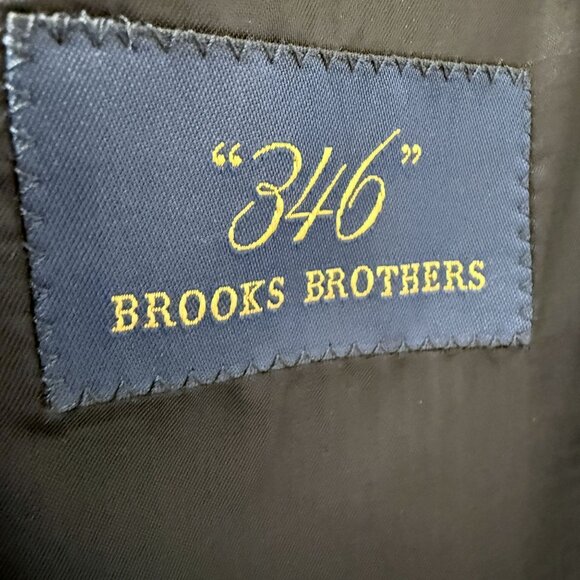 BROOKS BROTHERS 346 Mens Wool Blazer 38R Navy Gold Buttons Sport Coat Preppy - Picture 8 of 14
